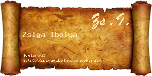 Zsiga Ibolya névjegykártya